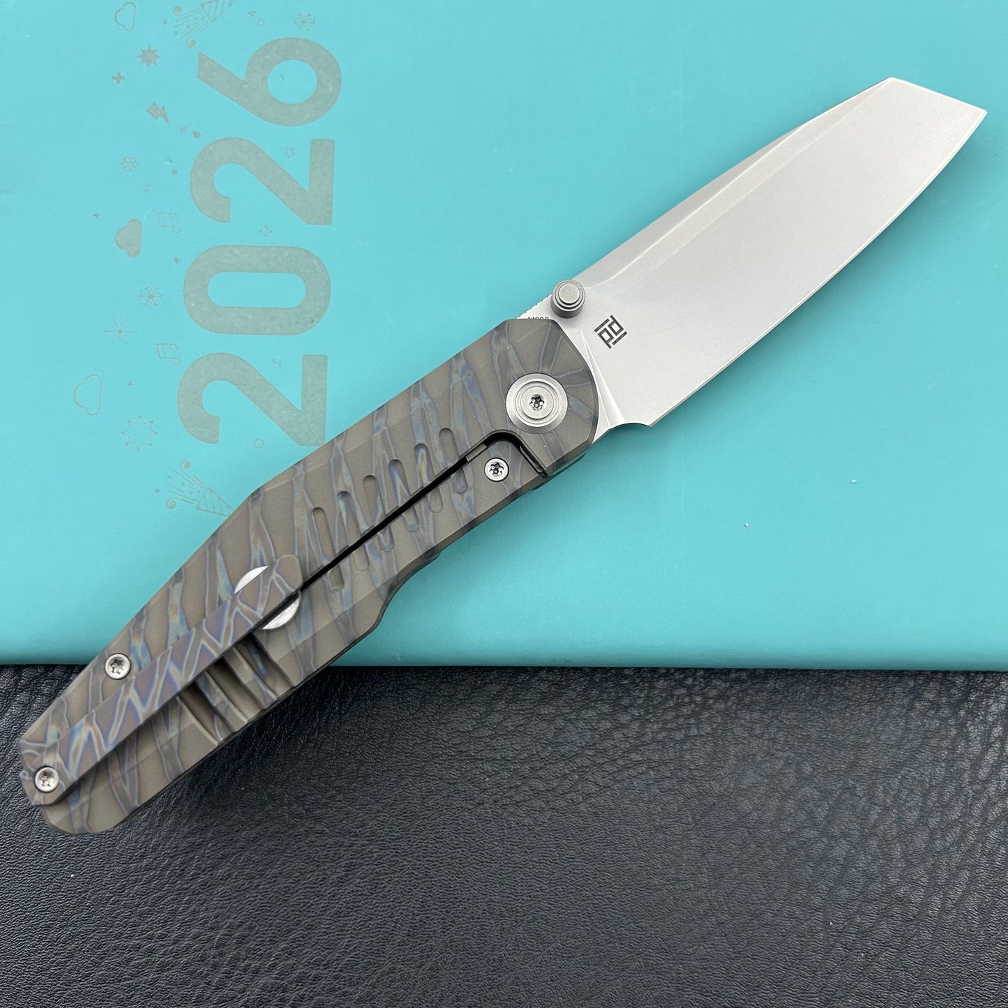 KB KNIVES KB419B Protocol Folding Knife Flame Titanium Handle 3.35'' Bead Blasting M390
