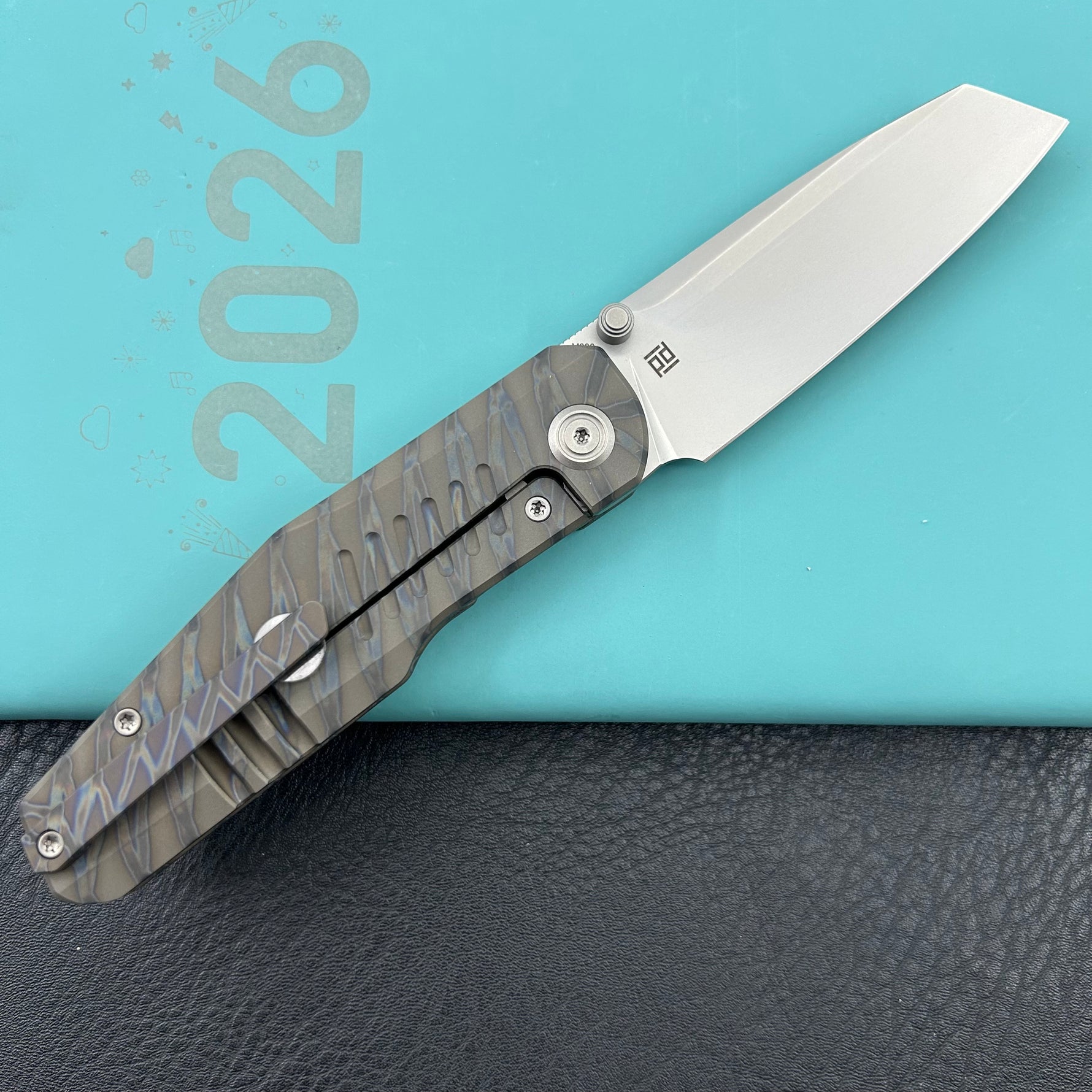 KB KNIVES KB419B Protocol Folding Knife Flame Titanium Handle 3.35'' Bead Blasting M390