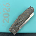 KB KNIVES KB419B Protocol Folding Knife Flame Titanium Handle 3.35'' Bead Blasting M390