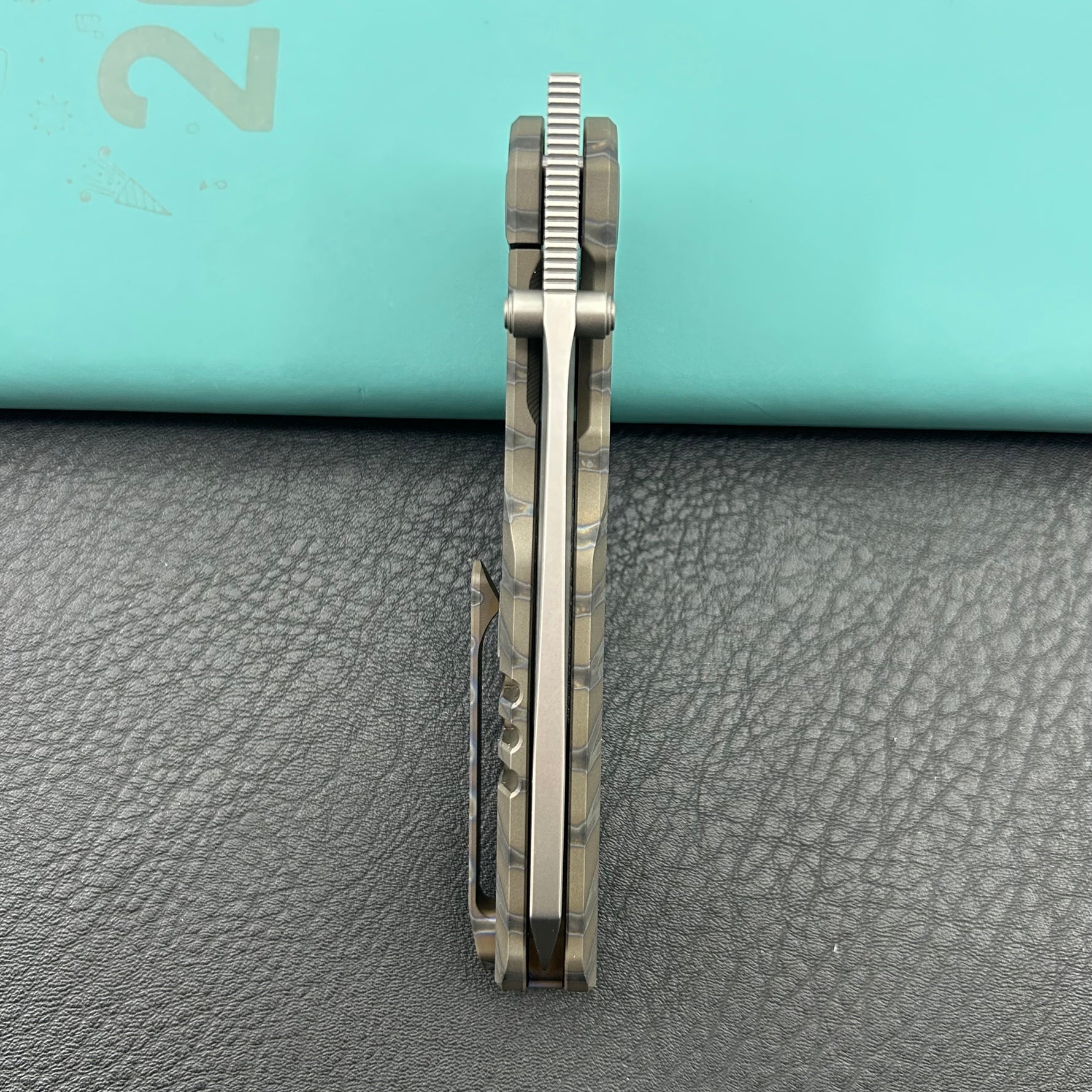 KB KNIVES KB419B Protocol Folding Knife Flame Titanium Handle 3.35'' Bead Blasting M390