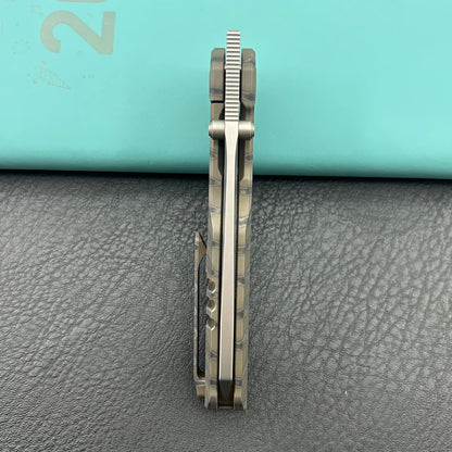 KB KNIVES KB419B Protocol Folding Knife Flame Titanium Handle 3.35'' Bead Blasting M390