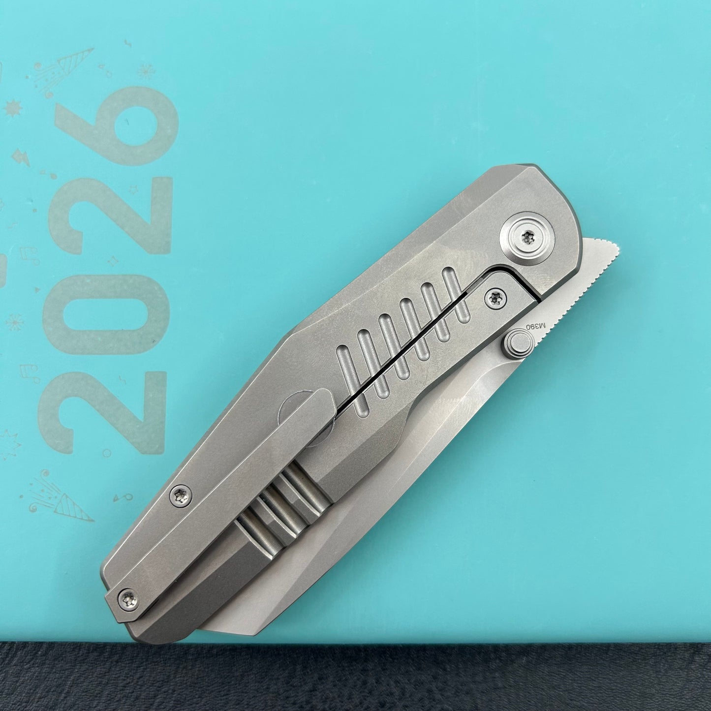KB KNIVES KB419A Protocol Folding Knife Gray Titanium Handle 3.35'' Sandblast M390 Blade