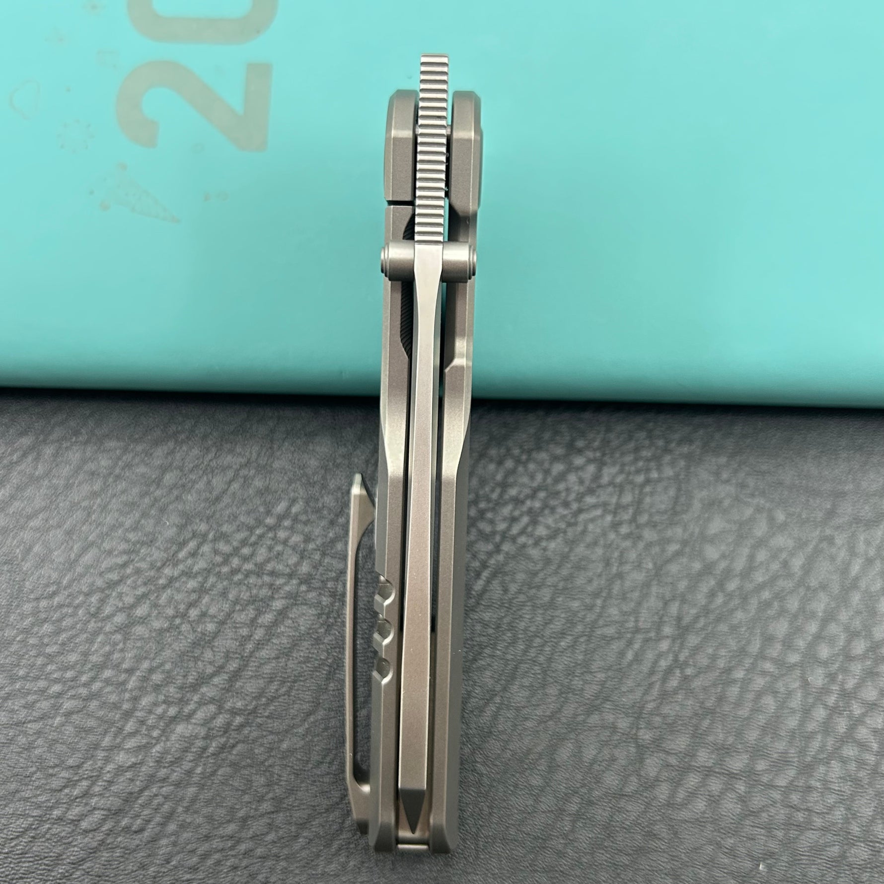 KB KNIVES KB419A Protocol Folding Knife Gray Titanium Handle 3.35'' Sandblast M390 Blade