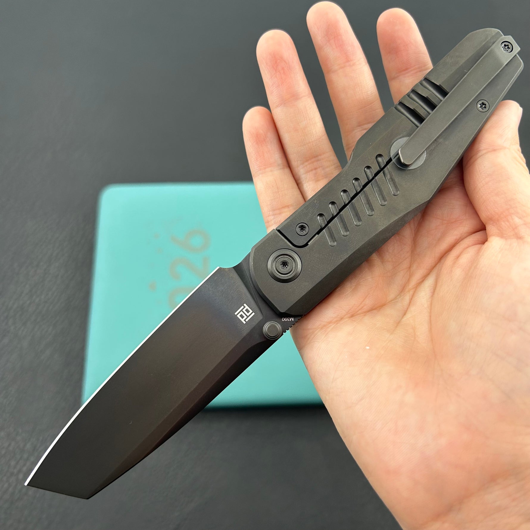 KB KNIVES KB419C Protocol Folding Knife Regular DLC Titanium Handle 3.35'' Regular DLC M390