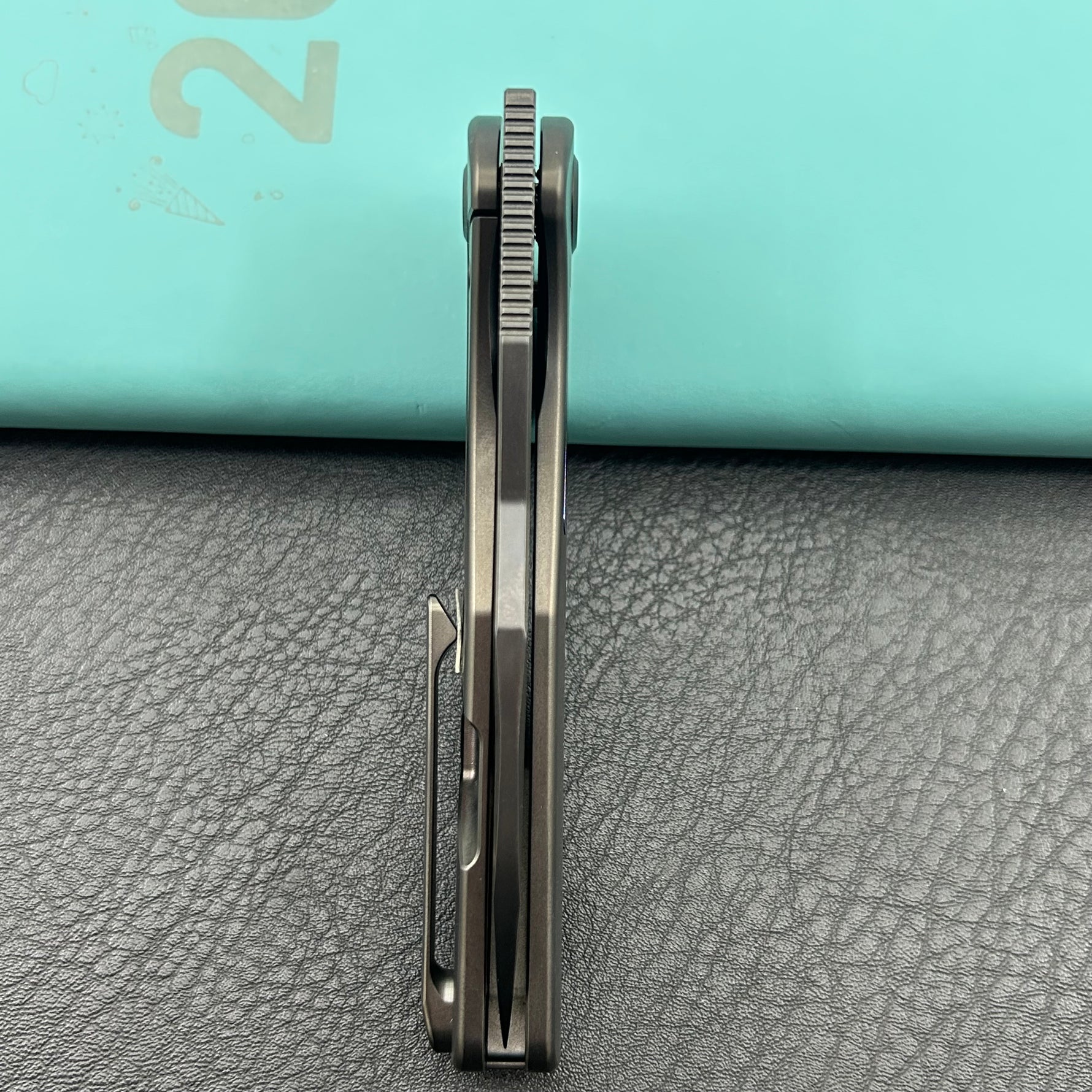 KB KNIVES KB385C Sudden Frame Lock Pocket Folding Knife Regular DLC Titanium w/ Timascus Inlays 3.46'' Regular DLC 20CV Blade