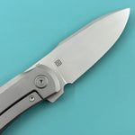 KB KNIVES KB418A Taurus Frame Lock Pocket Folding Knife Gray Titanium Handle 3.27'' Beadblast M390 Blade