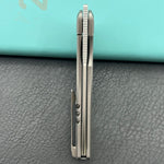 KB KNIVES KB418A Taurus Frame Lock Pocket Folding Knife Gray Titanium Handle 3.27'' Beadblast M390 Blade