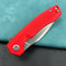 KUBEY KU901J  Calyce Liner Lock Flipper Folding Knife Red G10 Handle 3.27" Bead Blasted AUS-10