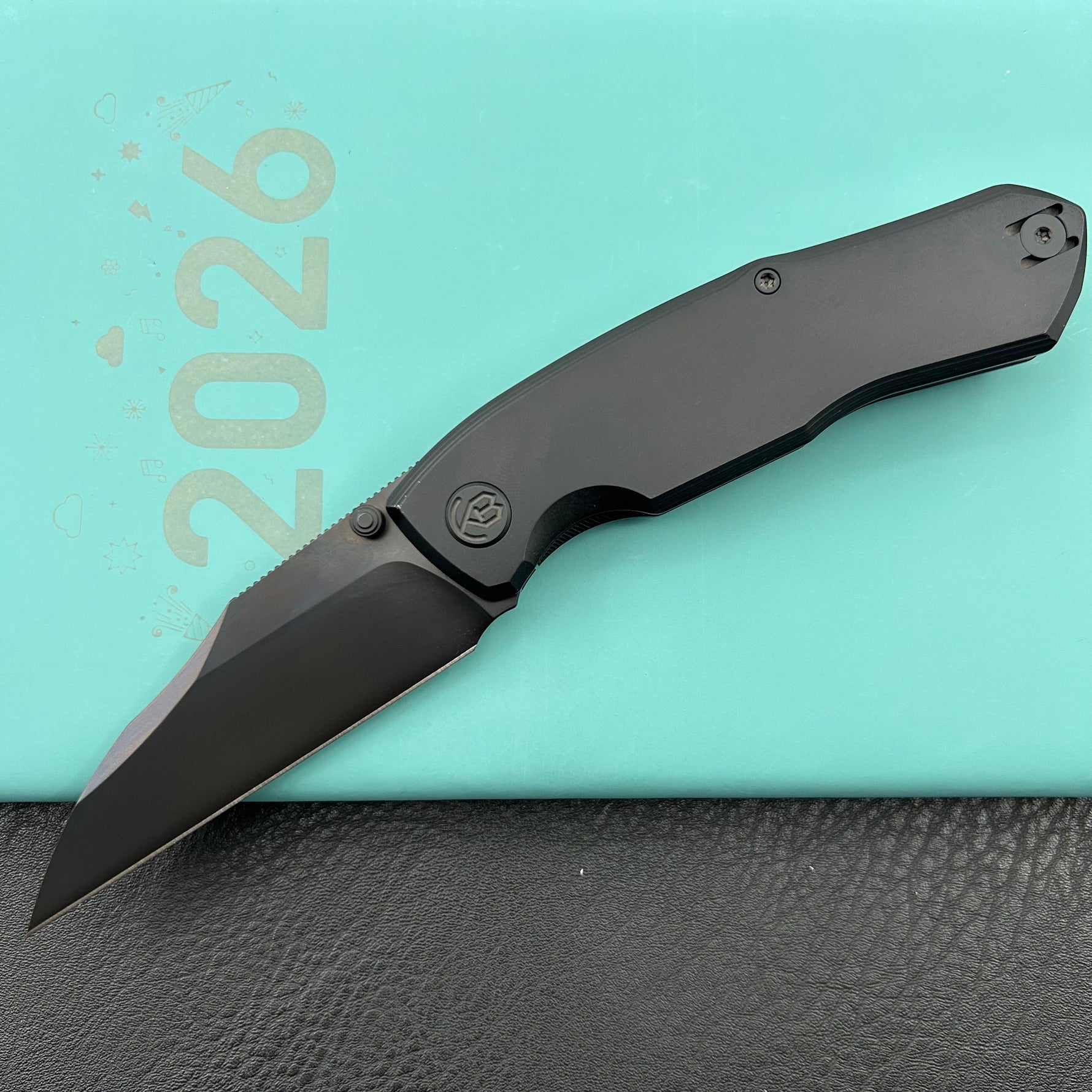 KB KNIVES KB459C Mantra Folding Knife Black PVD Titaniuim Handle 3.27'' DLC M390 Blade