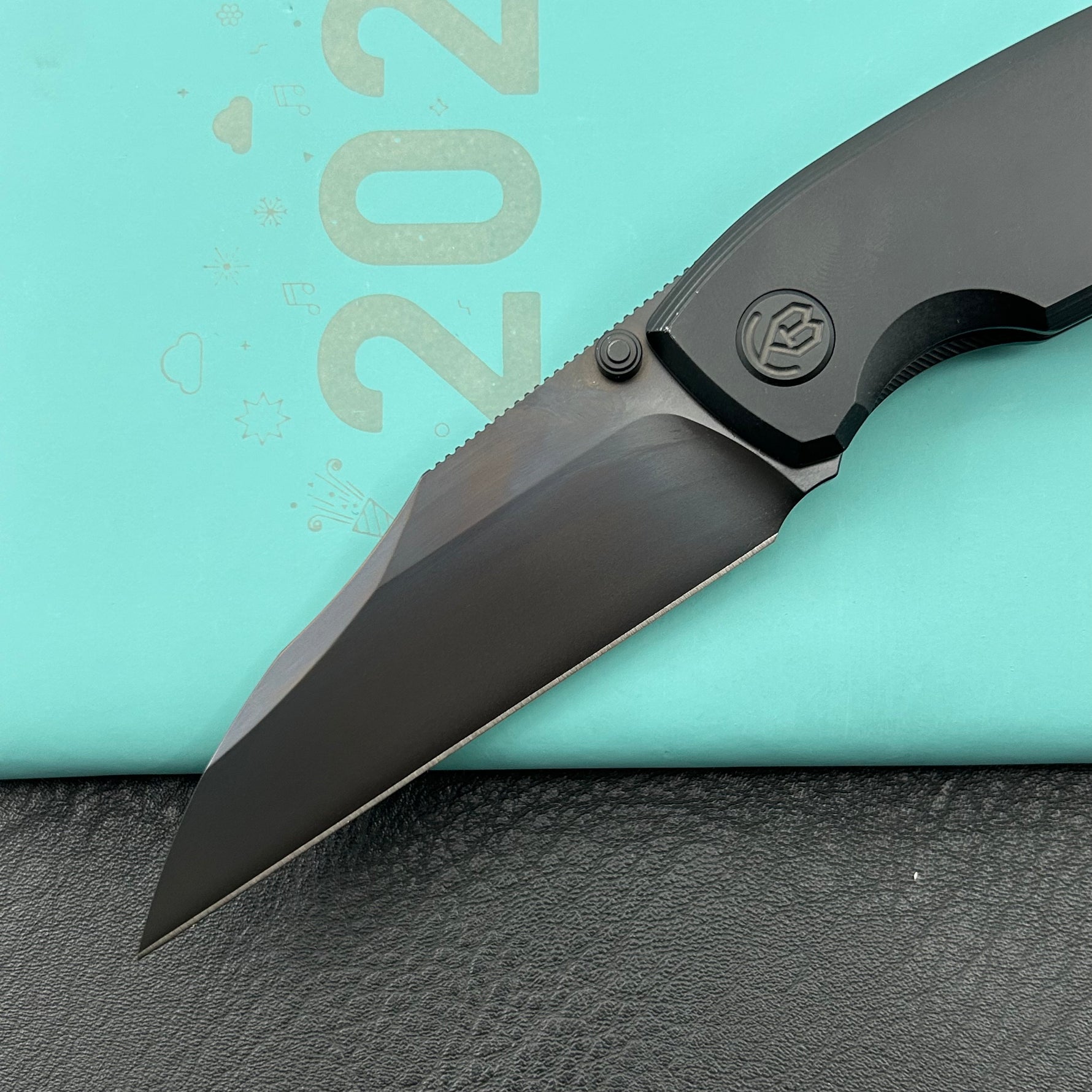 KB KNIVES KB459C Mantra Folding Knife Black PVD Titaniuim Handle 3.27'' DLC M390 Blade