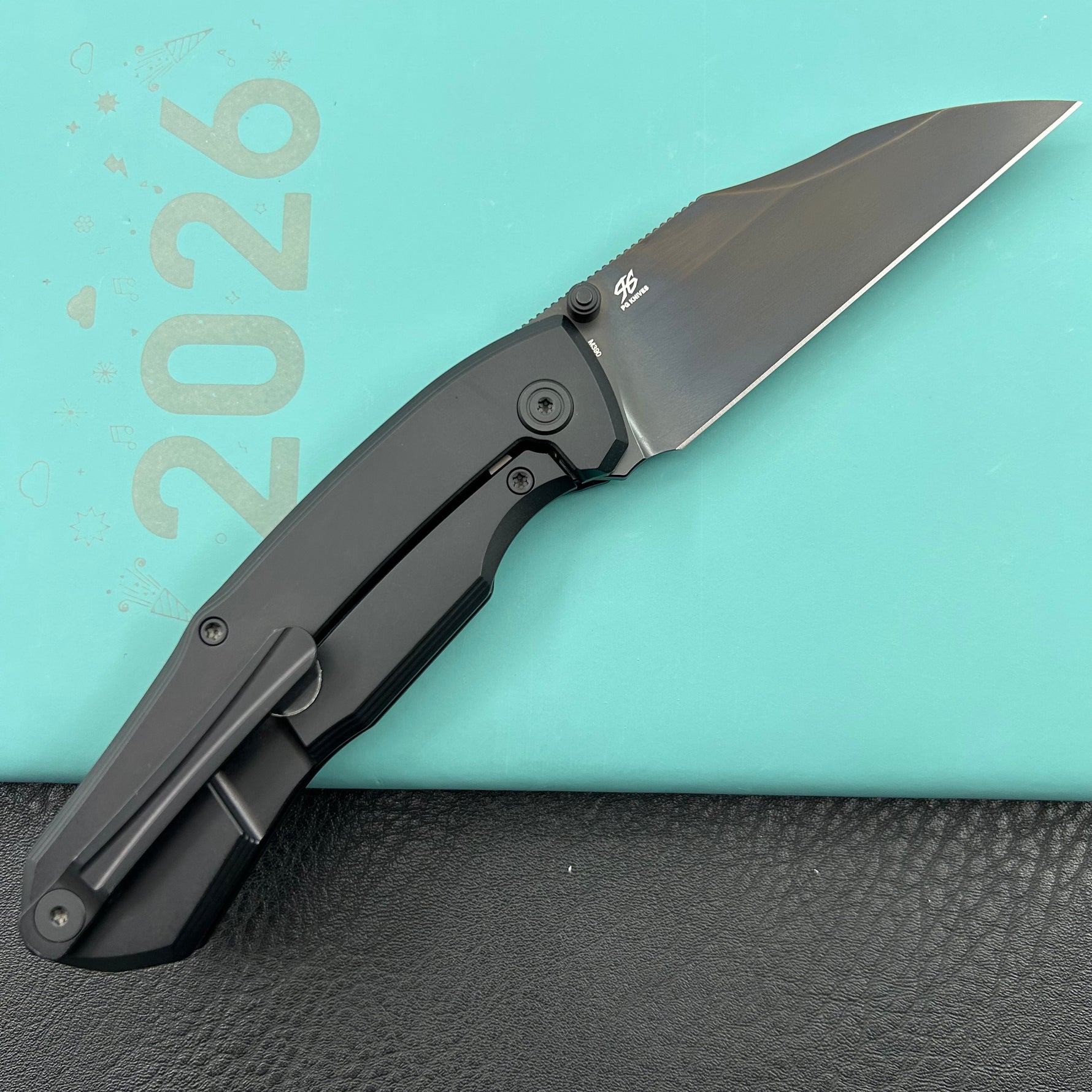 KB KNIVES KB459C Mantra Folding Knife Black PVD Titaniuim Handle 3.27'' DLC M390 Blade