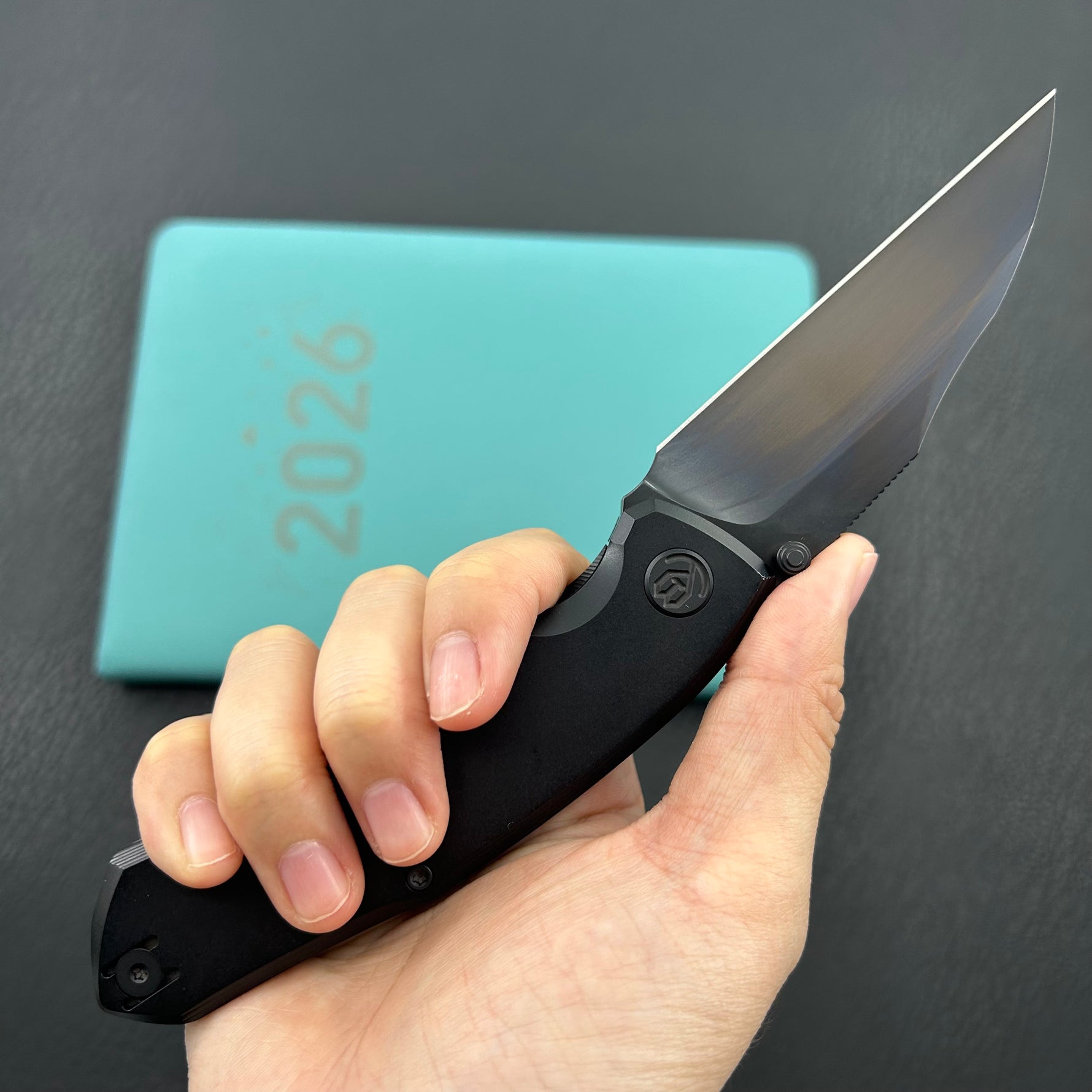 KB KNIVES KB459C Mantra Folding Knife Black PVD Titaniuim Handle 3.27'' DLC M390 Blade