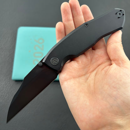 KB KNIVES KB459C Mantra Folding Knife Black PVD Titaniuim Handle 3.27'' DLC M390 Blade