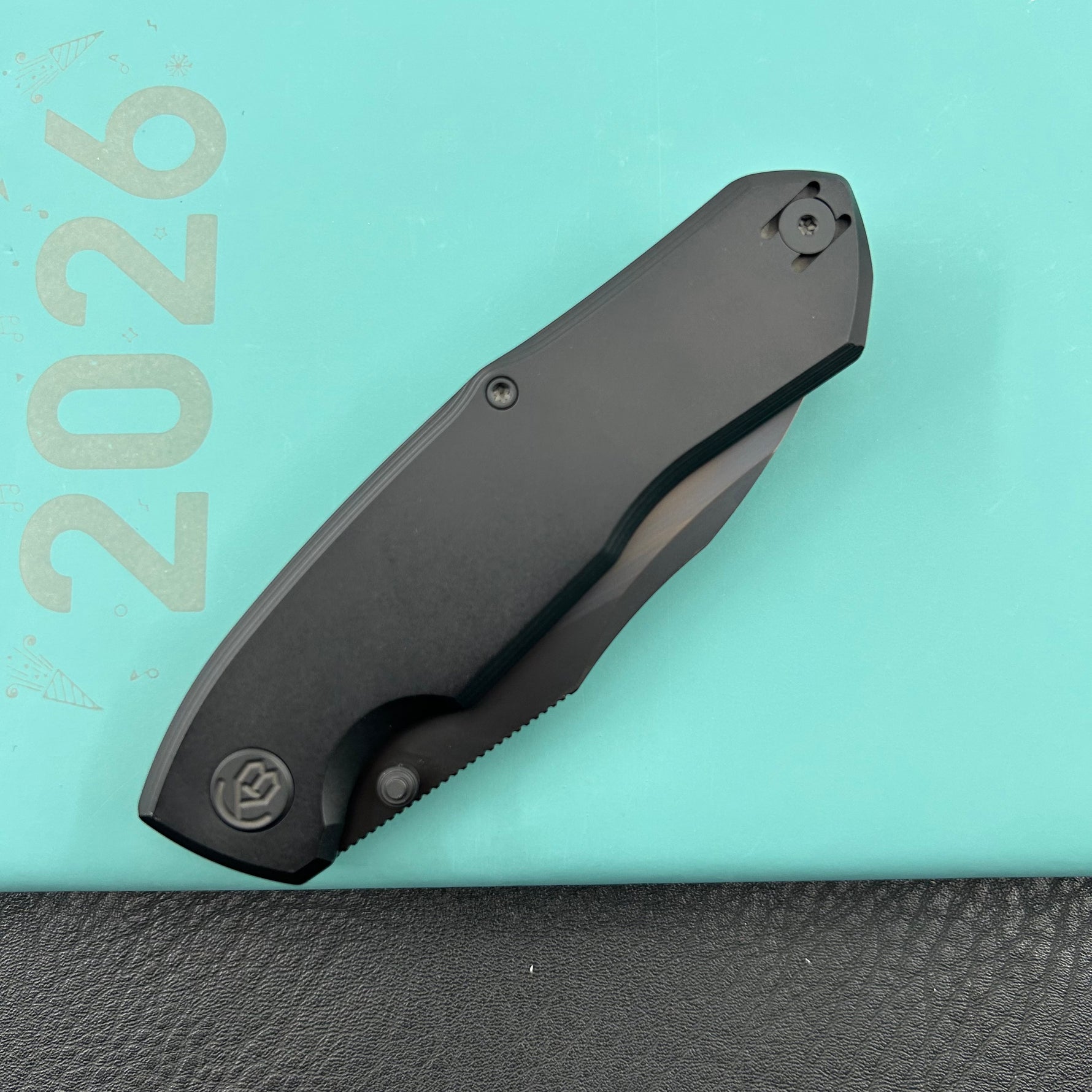 KB KNIVES KB459C Mantra Folding Knife Black PVD Titaniuim Handle 3.27'' DLC M390 Blade