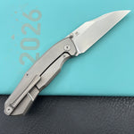 KB KNIVES KB459A Mantra Folding Knife Sandblasting Titanium Handle 3.27'' Silver Bead Blasting M390