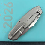 KB KNIVES KB459A Mantra Folding Knife Sandblasting Titanium Handle 3.27'' Silver Bead Blasting M390