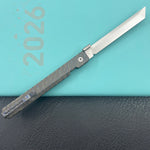 KB KNIVES KB243E Prism Folding Knife Flame Titanium Handle 3.54" Beadblast M390 Blade