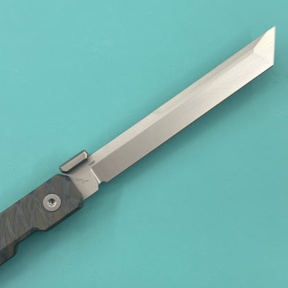 KB KNIVES KB243E Prism Folding Knife Flame Titanium Handle 3.54" Beadblast M390 Blade