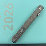 KB KNIVES KB243E Prism Folding Knife Flame Titanium Handle 3.54" Beadblast M390 Blade