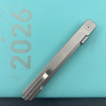 KB KNIVES KB243D Prism Folding Knife Beadblast Titanium Handle 3.54" Beadblast M390 Blade