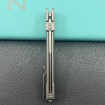 KB KNIVES KB243D Prism Folding Knife Beadblast Titanium Handle 3.54" Beadblast M390 Blade