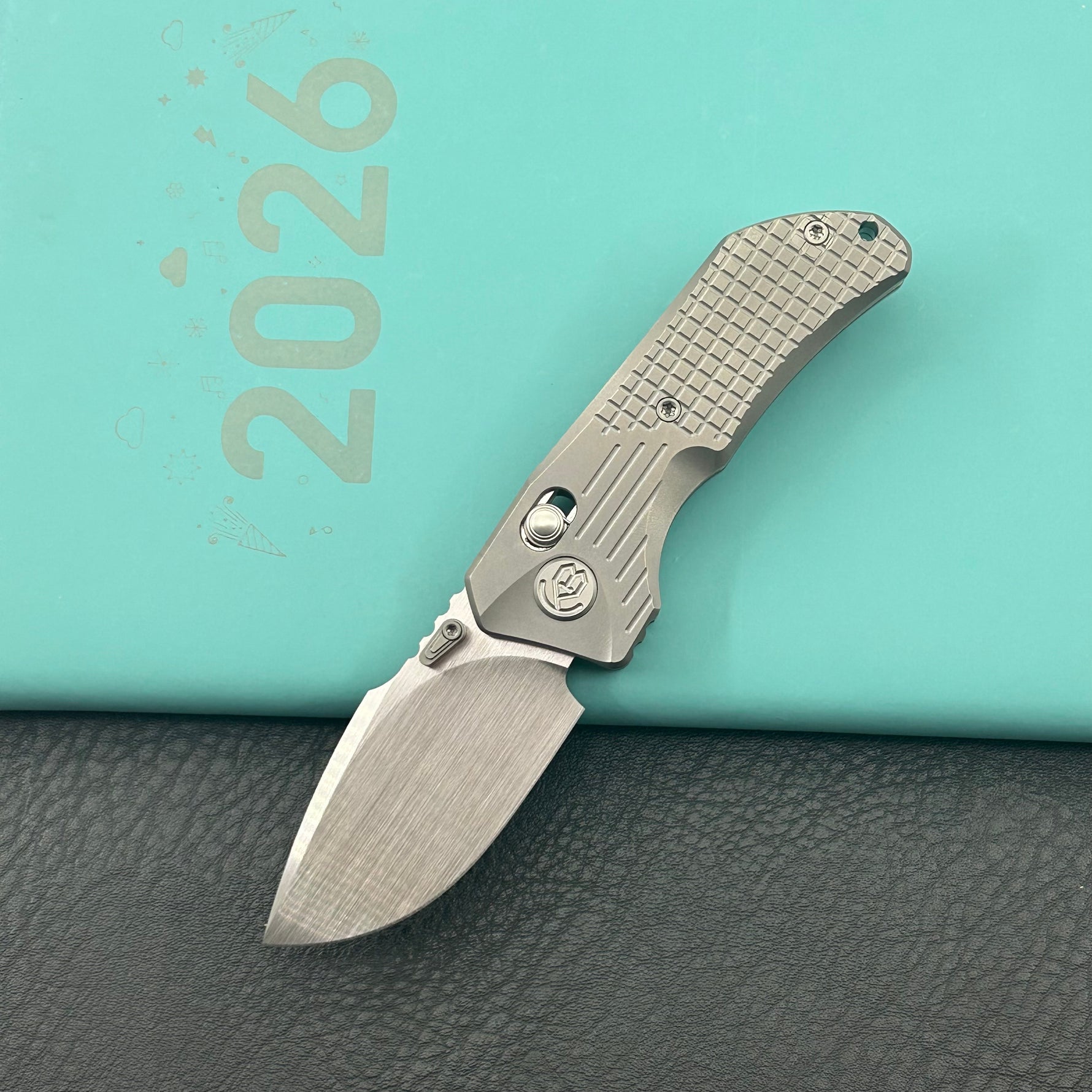 KB KNIVES KB415A Jarpen Folding Knife Sandblast Titanium Handle 2.36'' Hand Rubbed Satin CPM S90V Blade