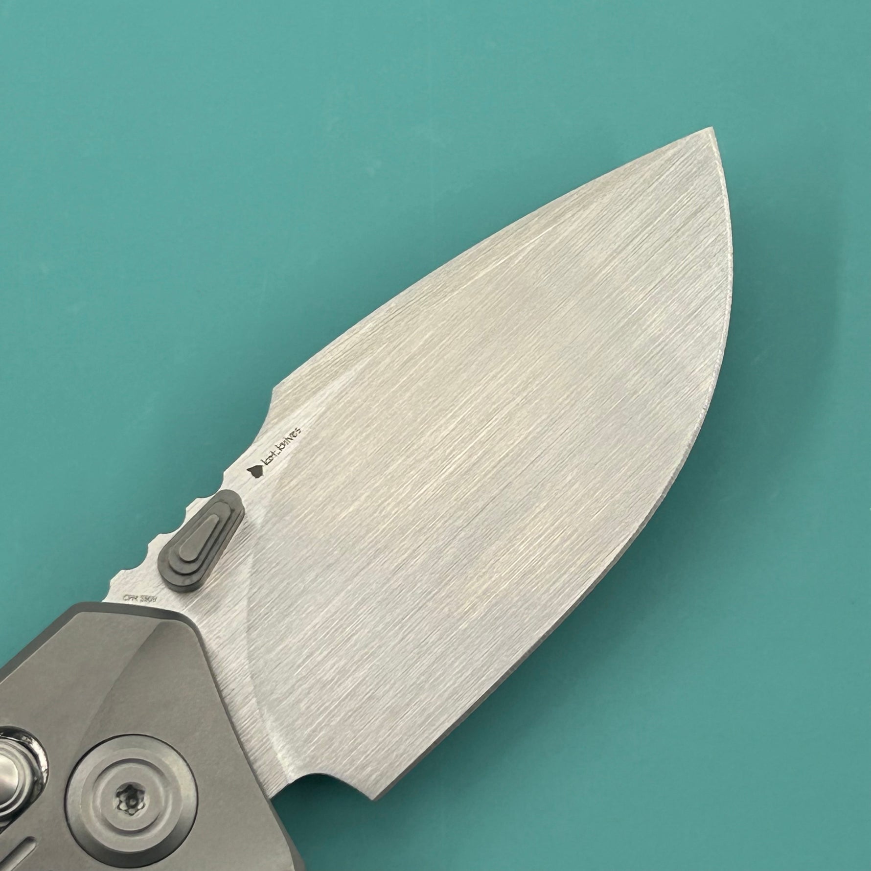 KB KNIVES KB415A Jarpen Folding Knife Sandblast Titanium Handle 2.36'' Hand Rubbed Satin CPM S90V Blade
