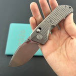 KB KNIVES KB415A Jarpen Folding Knife Sandblast Titanium Handle 2.36'' Hand Rubbed Satin CPM S90V Blade