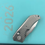 KB KNIVES KB415A Jarpen Folding Knife Sandblast Titanium Handle 2.36'' Hand Rubbed Satin CPM S90V Blade