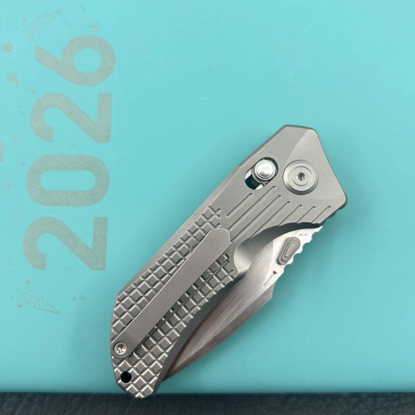 KB KNIVES KB415A Jarpen Folding Knife Sandblast Titanium Handle 2.36'' Hand Rubbed Satin CPM S90V Blade