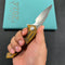 KUBEY KU373D RBC-1 Outdoor Flipper Knife Ultem Handle 3.46" Stonewash 14C28N