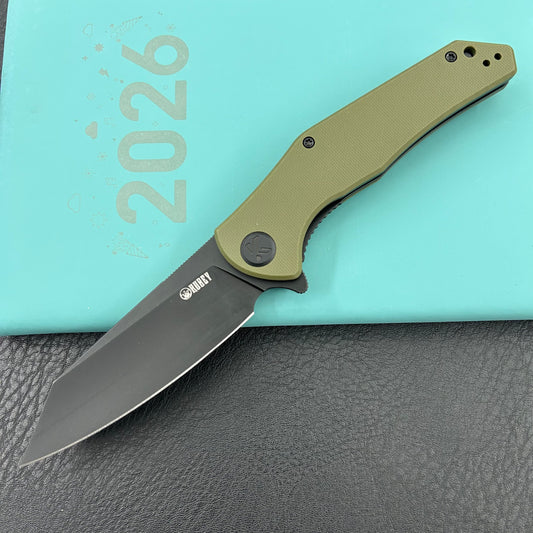KUBEY knife KU158L  Flash Linerlock Black Green