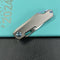 KUBEY KB340A Verijero Fronter Flipper Pocket Folding Knife Grey 6AL4V Titanium Handle 3.35" Belt Satin 14C28N