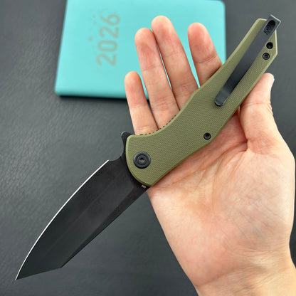 KUBEY knife KU158L  Flash Linerlock Black Green