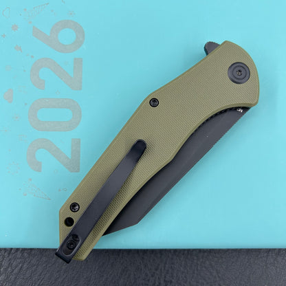 KUBEY knife KU158L  Flash Linerlock Black Green
