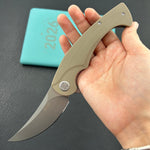 KUBEY knife KU173M Scimitar Linerlock Tan Folding knife