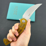 KUBEY knife KU173G Scimitar Linerlock Ultem Folding knife