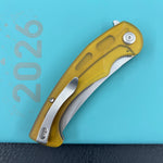 KUBEY knife KU173G Scimitar Linerlock Ultem Folding knife