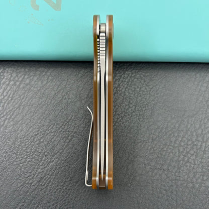 KUBEY knife KU173G Scimitar Linerlock Ultem Folding knife