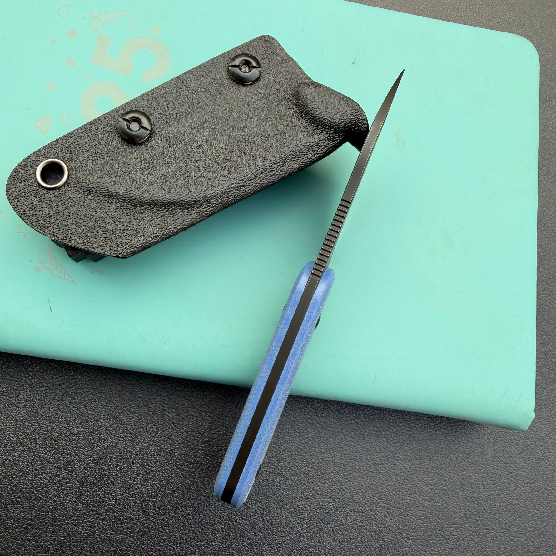 KUBEY knife KU412D Rockhopper Fixed Blade Black BM Fixed  Knife