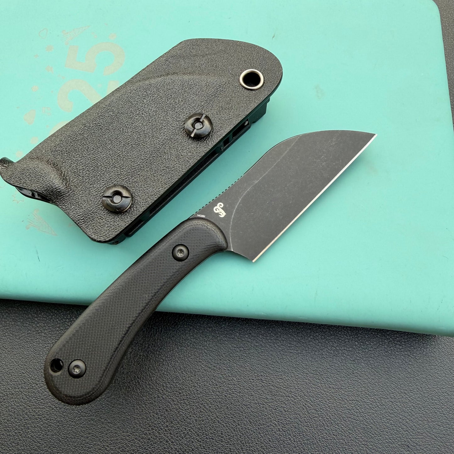 KUBEY KU412B Rockhopper Fixed Blade Blackout Fixed  Knife