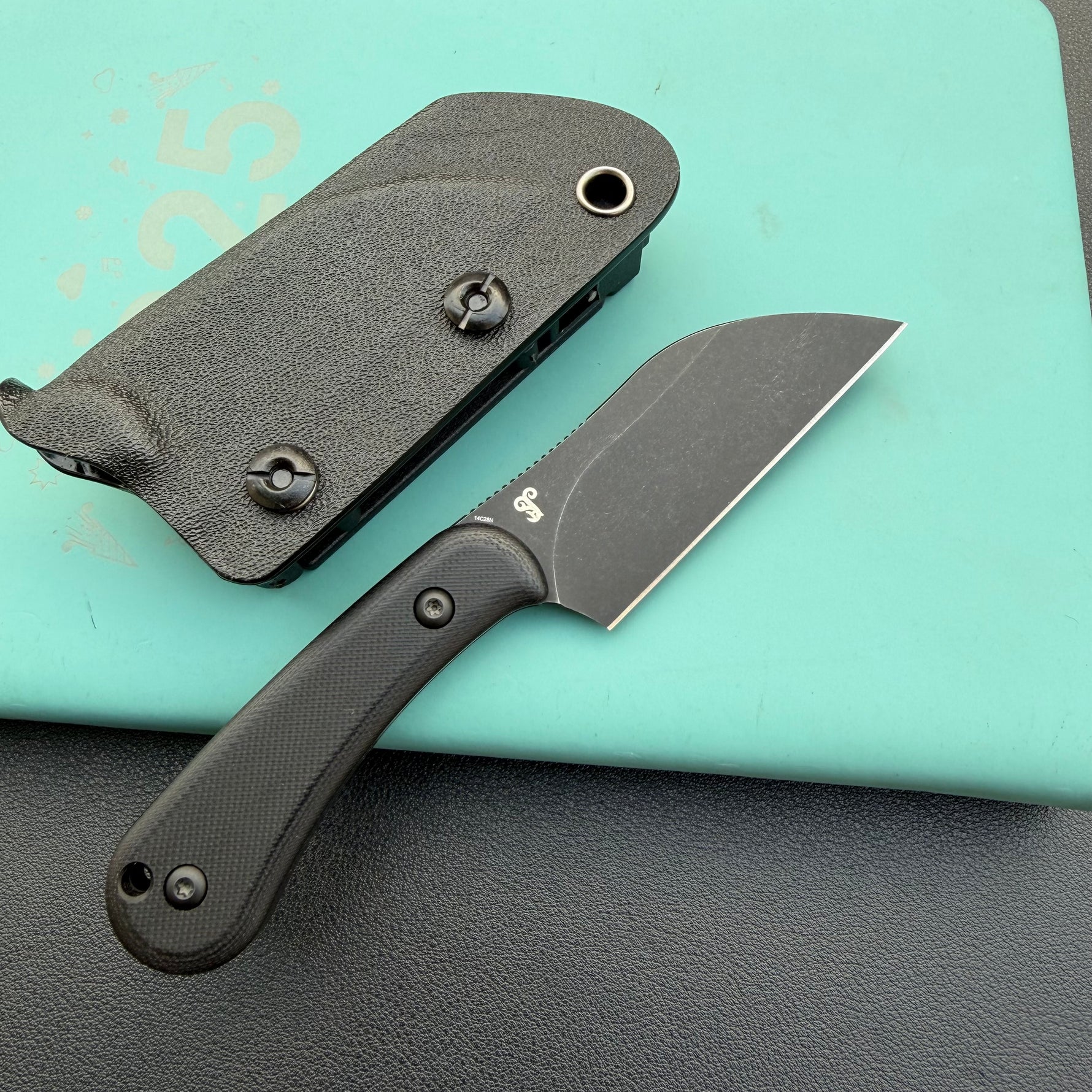 KUBEY knife KU412B Rockhopper Fixed Blade Blackout Fixed  Knife