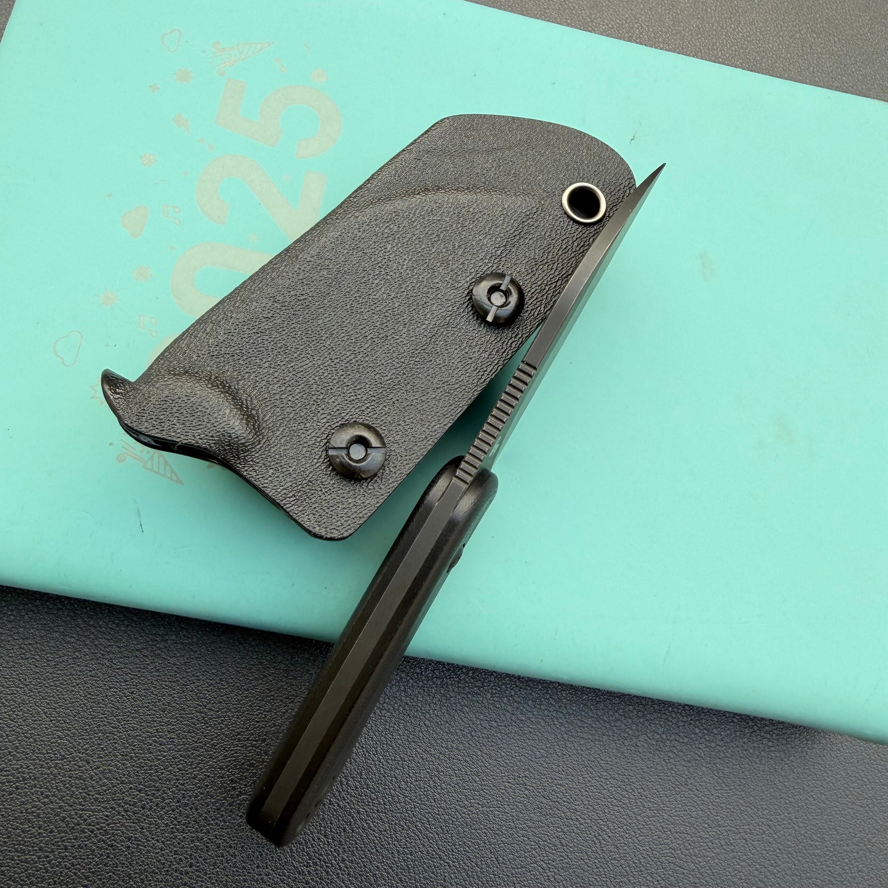 KUBEY knife KU412B Rockhopper Fixed Blade Blackout Fixed  Knife
