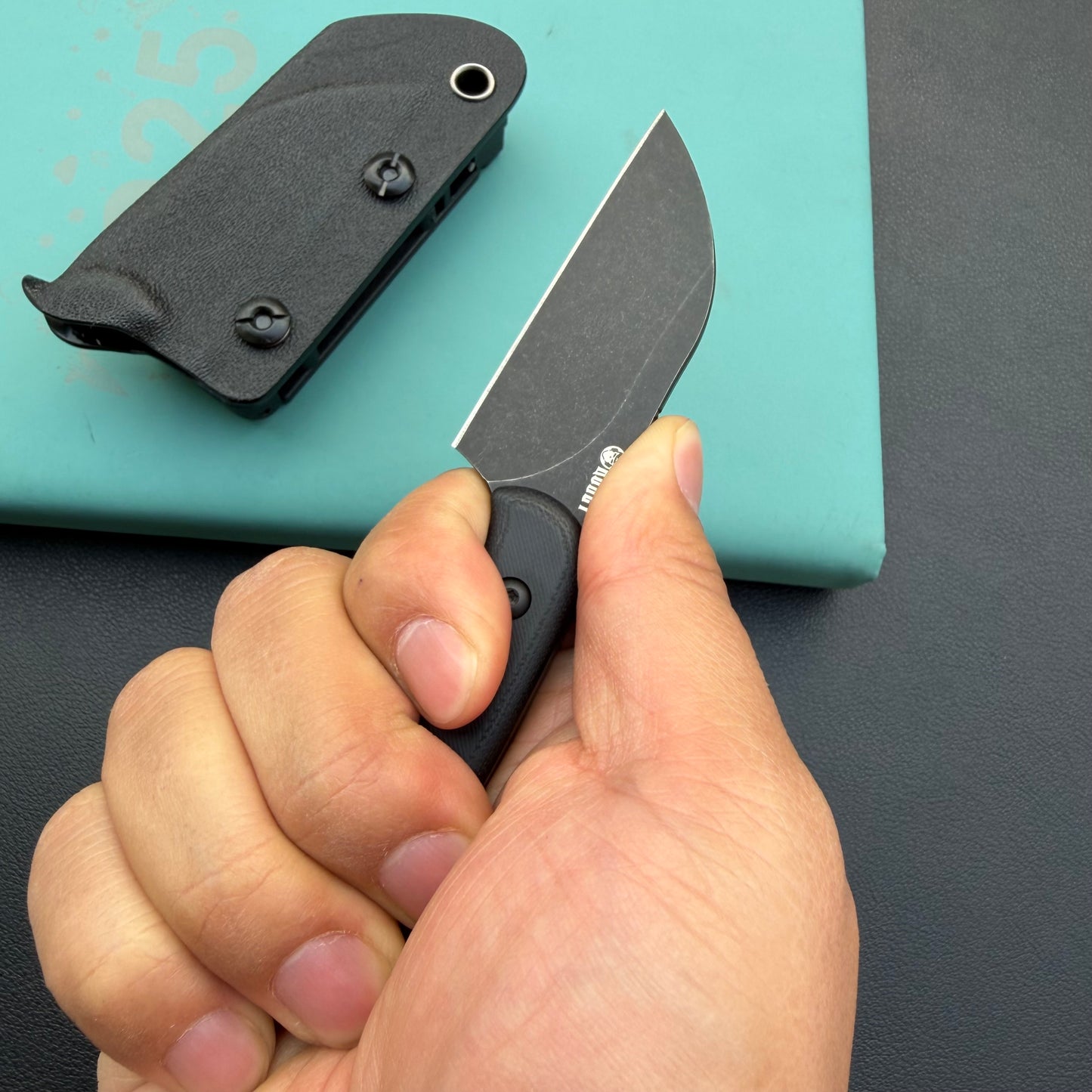 KUBEY KU412B Rockhopper Fixed Blade Blackout Fixed  Knife