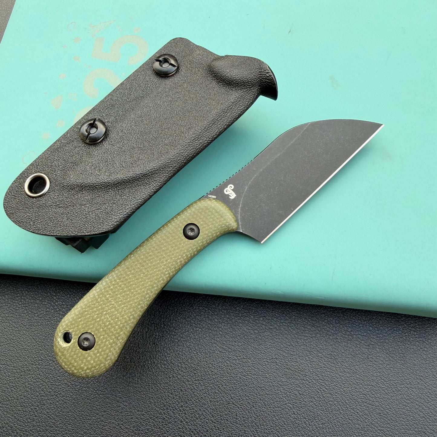 KUBEY KU412F Rockhopper Fixed Black GM Fixed  Knife