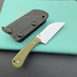 KUBEY knife KU412E Rockhopper Fixed Blade Green Micarta Fixed  Knife