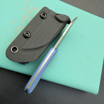 KUBEY knife KU412C Rockhopper Fixed Blade Blue Micarta Fixed  Knife