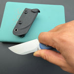 KUBEY knife KU412C Rockhopper Fixed Blade Blue Micarta Fixed  Knife