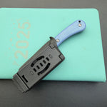 KUBEY knife KU412C Rockhopper Fixed Blade Blue Micarta Fixed  Knife