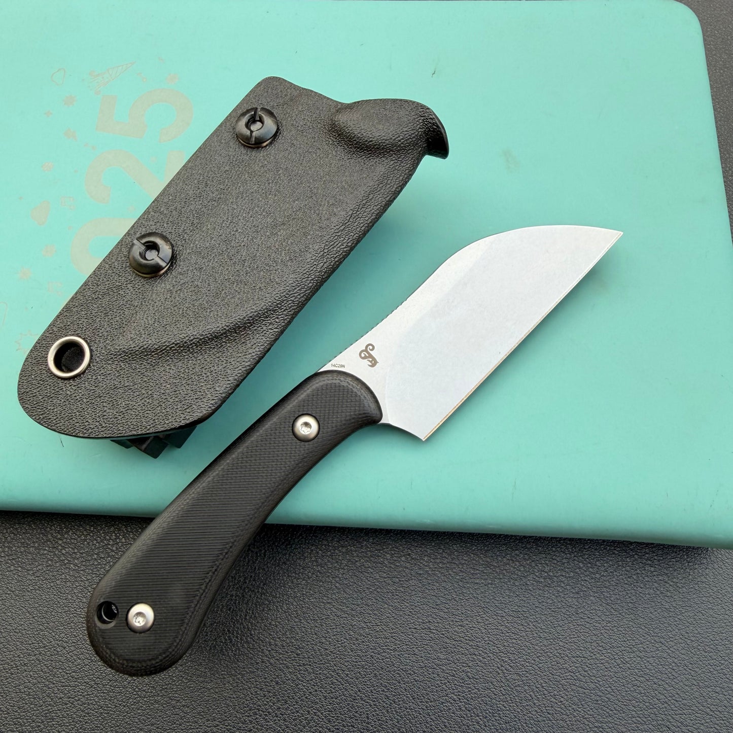 KUBEY KU412A Rockhopper Fixed Blade Black Fixed  Knife
